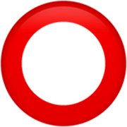 Émoji ⭕ Cercle Rouge sur Apple iOS 17.4.