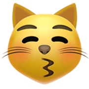 😽 Emoji Rosto De Gato Mandando Um Beijo na Apple iOS 17.4.