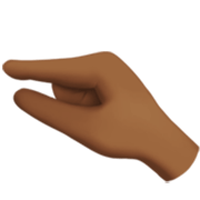 🤏🏾 Emoji Mão Beliscando: Pele Morena Escura na Apple iOS 17.4.