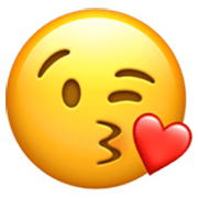 😘 Emoji Cara Lanzando Un Beso en Apple iOS 17.4.