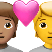 Emoji 🧑🏽‍❤️‍🧑 Coppia Con Cuore: persona, persona, Carnagione Olivastra, Nessun tono della pelle su Apple iOS 17.4.