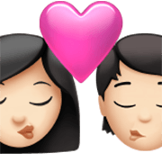 sich küssendes Paar: Frau, Person, helle Hautfarbe Apple iOS 17.4.