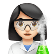 Émoji 👩🏻‍🔬 Scientifique Femme : Peau Claire sur Apple iOS 17.4.