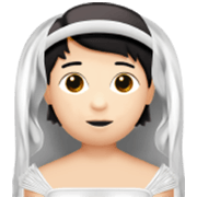 Emoji 👰🏻 Persona Con Velo: Carnagione Chiara su Apple iOS 17.4.