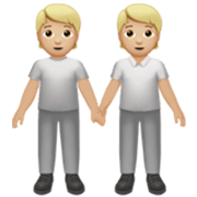 Emoji 🧑🏼‍🤝‍🧑🏼 Persone Che Si Tengono Per Mano: Carnagione Abbastanza Chiara su Apple iOS 17.4.