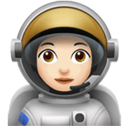 👩🏻‍🚀 Emoji Astronauta Mulher: Pele Clara na Apple iOS 17.4.
