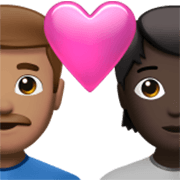 Couple Avec Cœur: Homme, Personne, Peau Légèrement Mate, Peau Foncée Apple iOS 17.4.