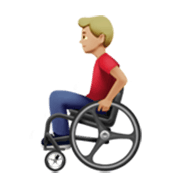 👨🏼‍🦽 Emoji Homem Em Cadeira De Rodas Manual: Pele Morena Clara na Apple iOS 17.4.