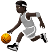 Person mit Ball: dunkle Hautfarbe Apple iOS 17.4.