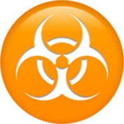 Émoji ☣️ Danger Biologique sur Apple iOS 17.4.