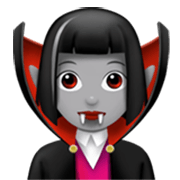 🧛🏼‍♀️ Emoji Mulher Vampira: Pele Morena Clara na Apple iOS 17.4.