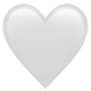 🤍 Emoji Coração Branco na Apple iOS 17.4.