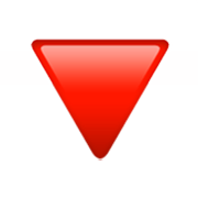 🔻 Emoji Triángulo Rojo Hacia Abajo en Apple iOS 17.4.