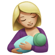 🤱🏼 Emoji Lactancia Materna: Tono De Piel Claro Medio en Apple iOS 17.4.