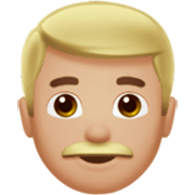 Emoji 👨🏼 Uomo: Carnagione Abbastanza Chiara su Apple iOS 17.4.