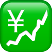 steigender Trend mit Yen-Zeichen Apple iOS 17.4.
