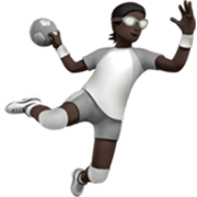 Personne Jouant Au Handball : Peau Foncée Apple iOS 17.4.