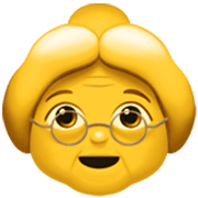 👵 Emoji ältere Frau Apple iOS 17.4.
