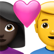 Couple Avec Cœur - Femme: Peau Foncée, Hombre Apple iOS 17.4.