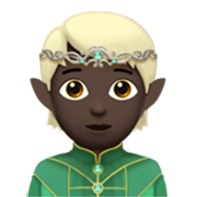 🧝🏿 Emoji Elf(e): dunkle Hautfarbe Apple iOS 17.4.