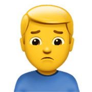 🙍‍♂️ Emoji Hombre Frunciendo El Ceño en Apple iOS 17.4.