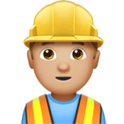 Émoji 👷🏼‍♂️ Ouvrier Du Bâtiment : Peau Moyennement Claire sur Apple iOS 17.4.