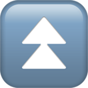 ⏫ Emoji Triángulo Doble Hacia Arriba en Apple iOS 17.4.