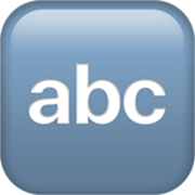 Emoji 🔤 Pulsante Con Lettere Latine su Apple iOS 17.4.