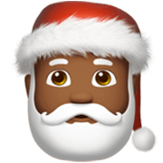 🎅🏾 Emoji Weihnachtsmann: mitteldunkle Hautfarbe Apple iOS 17.4.