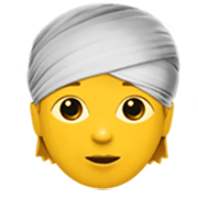 👳 Emoji Pessoa Com Turbante na Apple iOS 17.4.