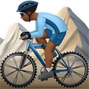 Emoji 🚵🏾‍♂️ Ciclista Uomo Di Mountain Bike: Carnagione Abbastanza Scura su Apple iOS 17.4.