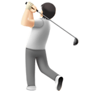 🏌🏻 Emoji Golfer(in): helle Hautfarbe Apple iOS 17.4.