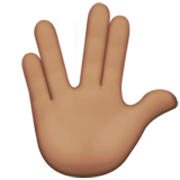 🖖🏽 Emoji Saudação Vulcana: Pele Morena na Apple iOS 17.4.