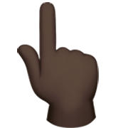👆🏿 Emoji nach oben weisender Zeigefinger von hinten: dunkle Hautfarbe Apple iOS 17.4.