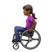 Mulher Em Cadeira De Rodas Manual: Pele Morena Escura Apple iOS 17.4.