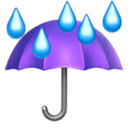 Regenschirm im Regen Apple iOS 17.4.