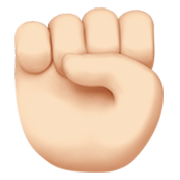 Emoji ✊🏻 Pugno: Carnagione Chiara su Apple iOS 17.4.