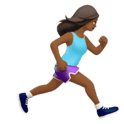 Mujer Corriendo Mirando Hacia La Derecha: Tono De Piel Medio Oscuro Apple iOS 17.4.