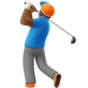 Émoji 🏌🏾‍♂️ Golfeur : Peau Mate sur Apple iOS 17.4.