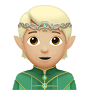 🧝🏼 Emoji Elfo: Pele Morena Clara na Apple iOS 17.4.