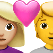 Emoji 👩🏼‍❤️‍🧑 Coppia Con Cuore: Donna, persona, Carnagione Abbastanza Chiara, Nessun tono della pelle su Apple iOS 17.4.