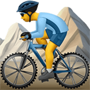 Emoji 🚵‍♂️ Ciclista Uomo Di Mountain Bike su Apple iOS 17.4.