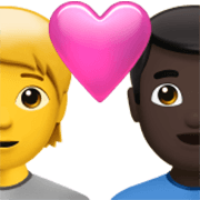 Couple Avec Cœur: Personne, Homme, Pas de teint, Peau Foncée Apple iOS 17.4.