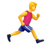 Emoji 🏃‍♂️‍➡️ Uomo che corre di fronte a destra su Apple iOS 17.4.