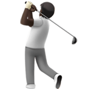 🏌🏿 Emoji Golfista: Tono De Piel Oscuro en Apple iOS 17.4.