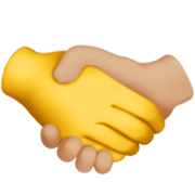🫱‍🫲🏼 Emoji Handschlag: Keine Hautfarbe, Medium Til Lys Teint Apple iOS 17.4.
