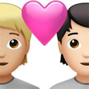 🧑🏼‍❤️‍🧑🏻 Emoji Pareja Enamorada: Persona, Persona, Tono De Piel Claro Medio, Tono De Piel Claro en Apple iOS 17.4.