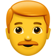 👨‍🦰 Emoji Hombre: Pelo Pelirrojo en Apple iOS 17.4.