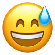 😅 Emoji Cara Sonriendo Con Sudor Frío en Apple iOS 17.4.