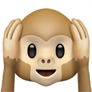 🙉 Emoji Mono Con Los Oídos Tapados en Apple iOS 17.4.